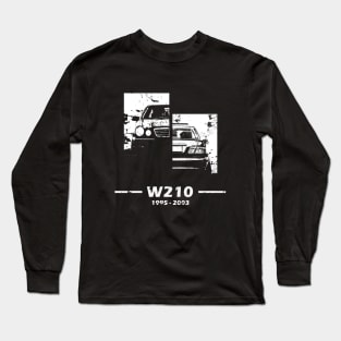 W210 classic sedan retro design Long Sleeve T-Shirt